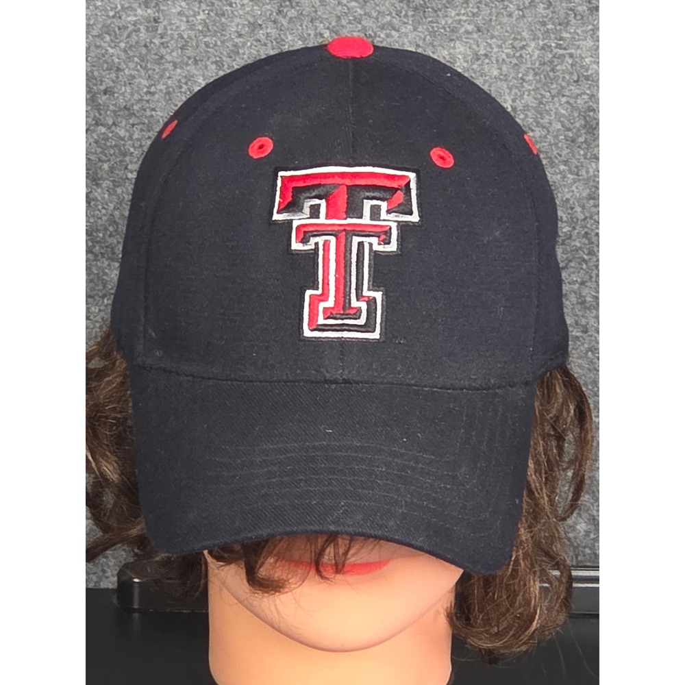 Texas Tech Red Raiders Hat Cap Top of the World‎ One Fit NCAA Black Sportswear